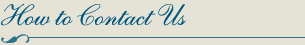 How to Contact Us