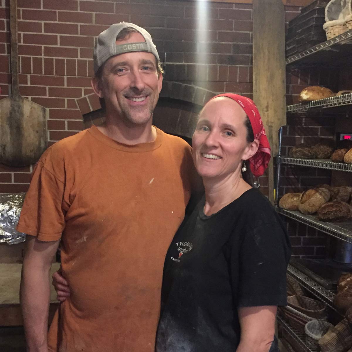 Charlie and Hilde in their bakery